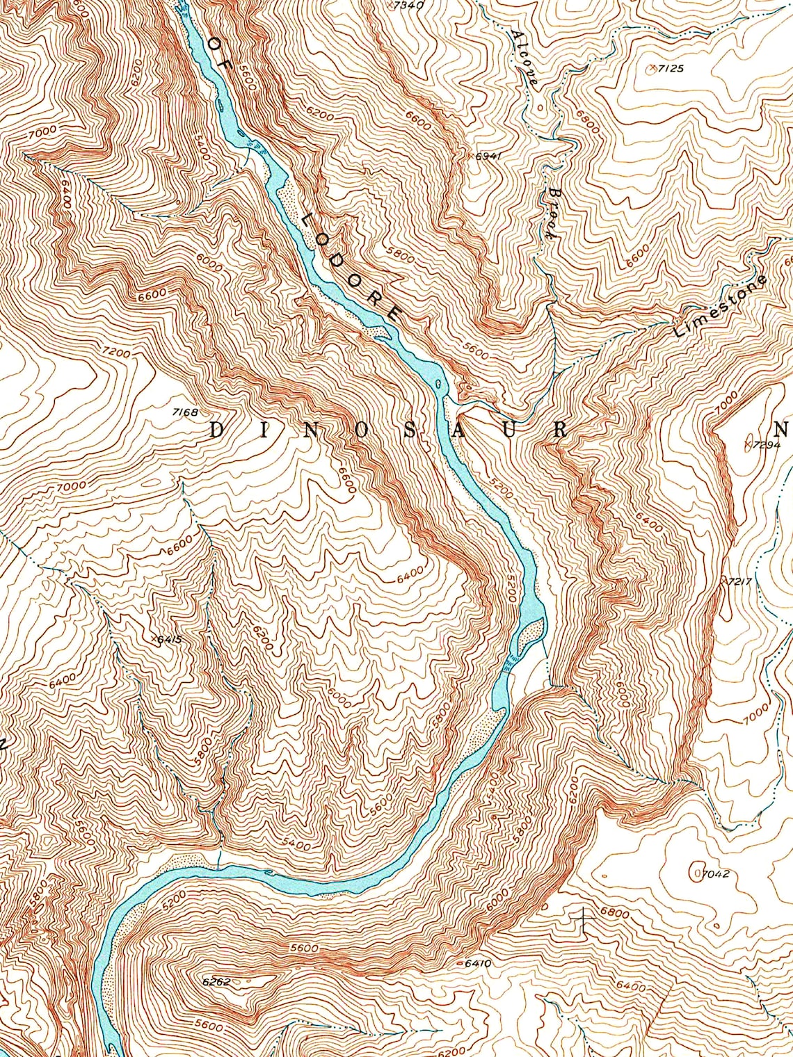 Dinosaur National Monument Map / Dinosaur Topographic Map Etsy