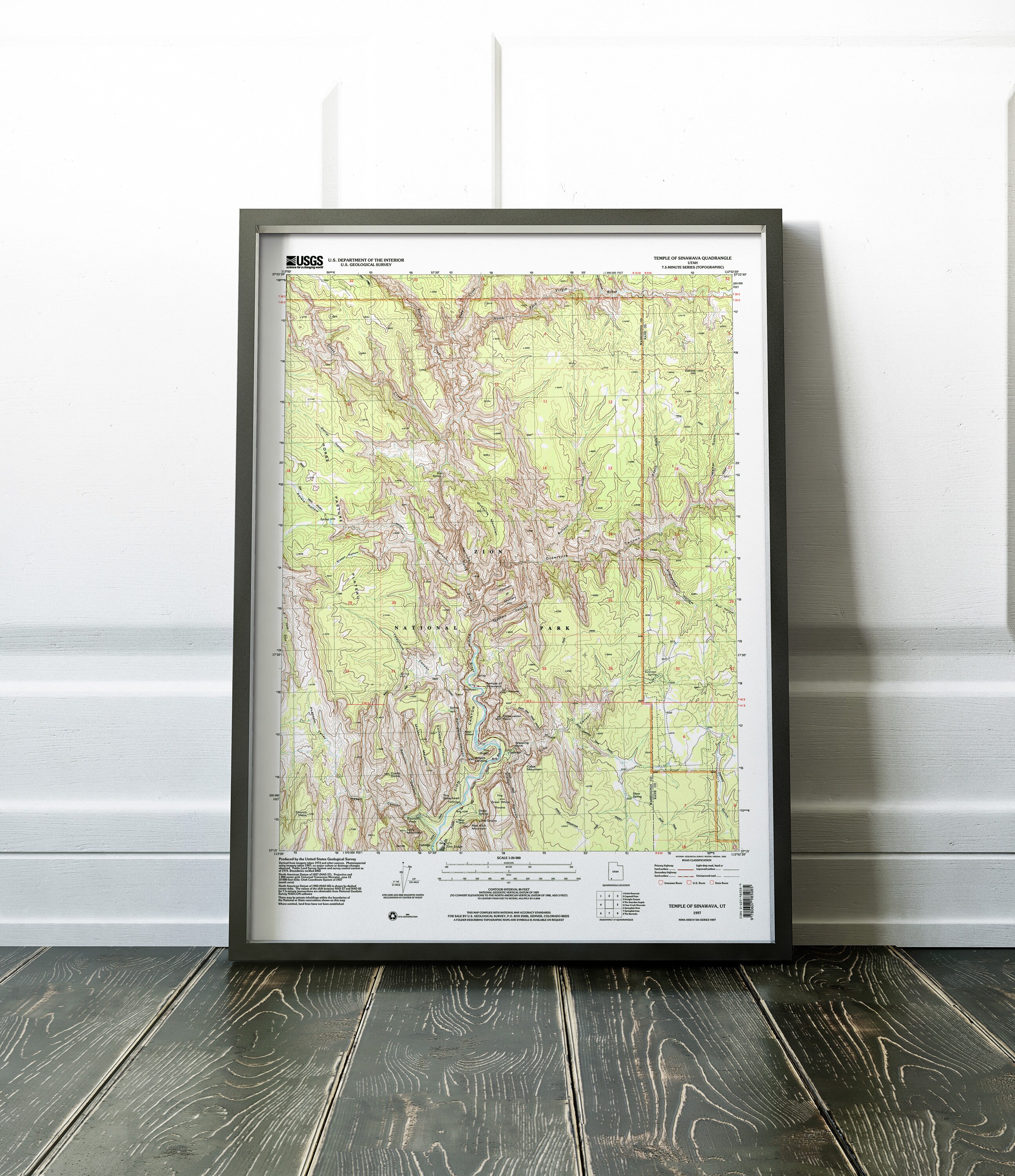 Utah Elevation Map Poster Prints Digital Prints