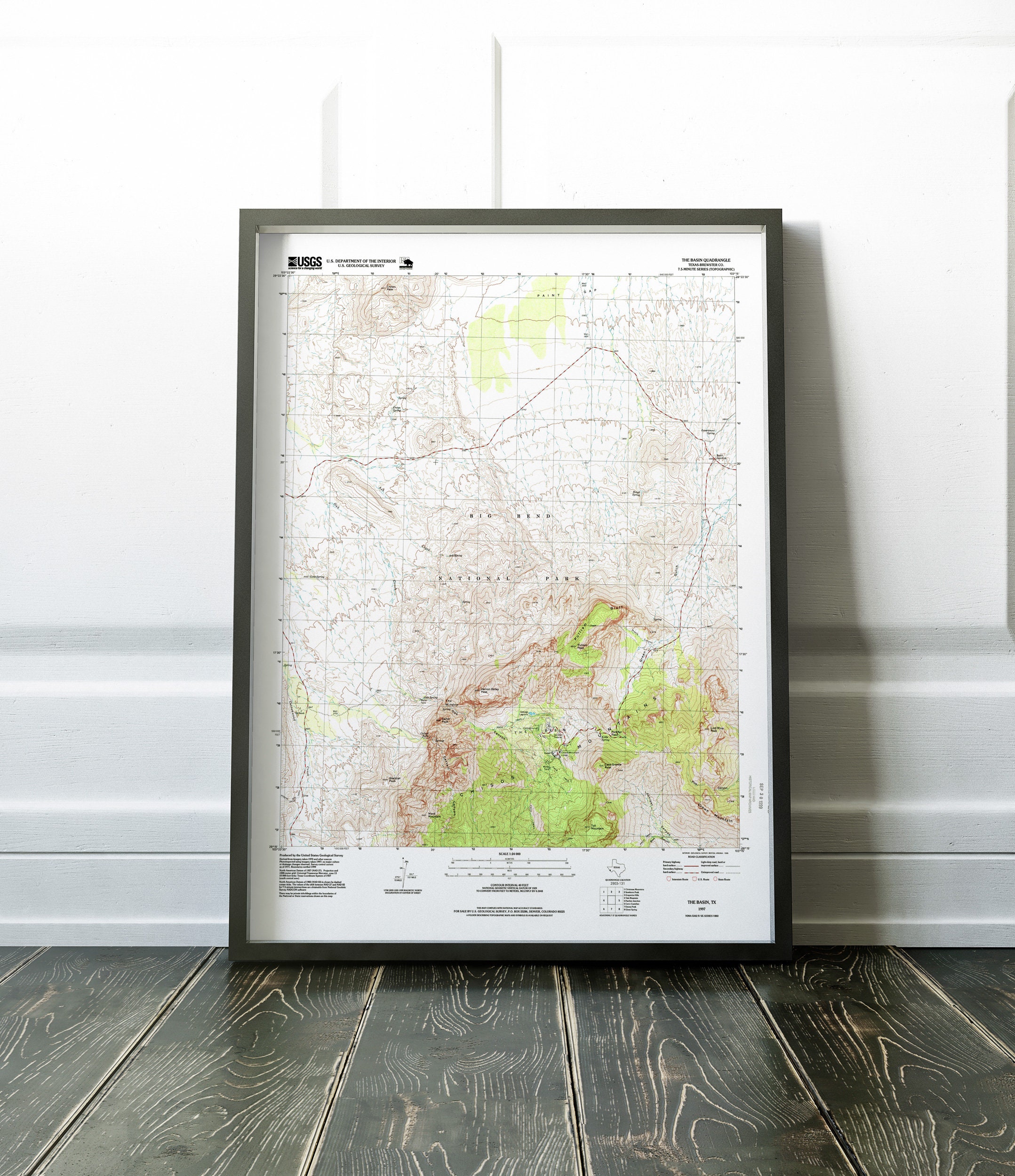 Big Bend National Park Map Print Big Bend Poster Texas Etsy