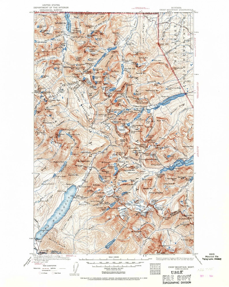Glacier National Park Map Montana - Il 794xN.1133697660 Bybx