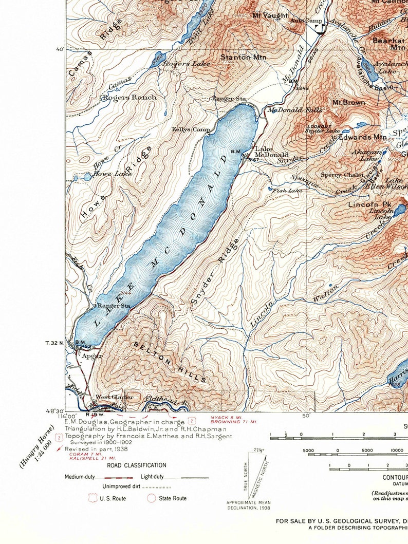 Glacier Nationwide Park Map / Montana Topographic Map Print / Tailor made Dimensions photograph relating to Printable Map of Glacier National Park called Glacier Nationwide Park Map / Montana Topographic Map Print / Tailor made Measurement
