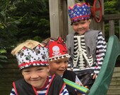 Pirate fabric dress up party crowns