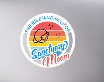 Murderbot Diaries • The Rise and Fall of Sanctuary Moon • Vintage Sunset • Fan Art Bubble-free stickers