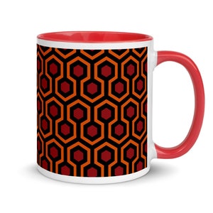 The Shining Overlook Hotel Carpet Pattern Mug with Color Inside