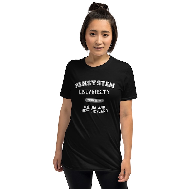 Murderbot Diaries Pansystem University of Mihira and New Tideland Perihelion College Fan Art Short-Sleeve Unisex T-Shirt image 6