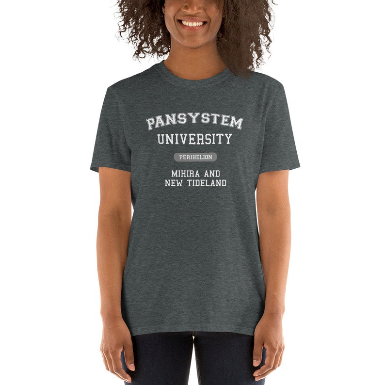 Murderbot Diaries Pansystem University of Mihira and New Tideland Perihelion College Fan Art Short-Sleeve Unisex T-Shirt image 9
