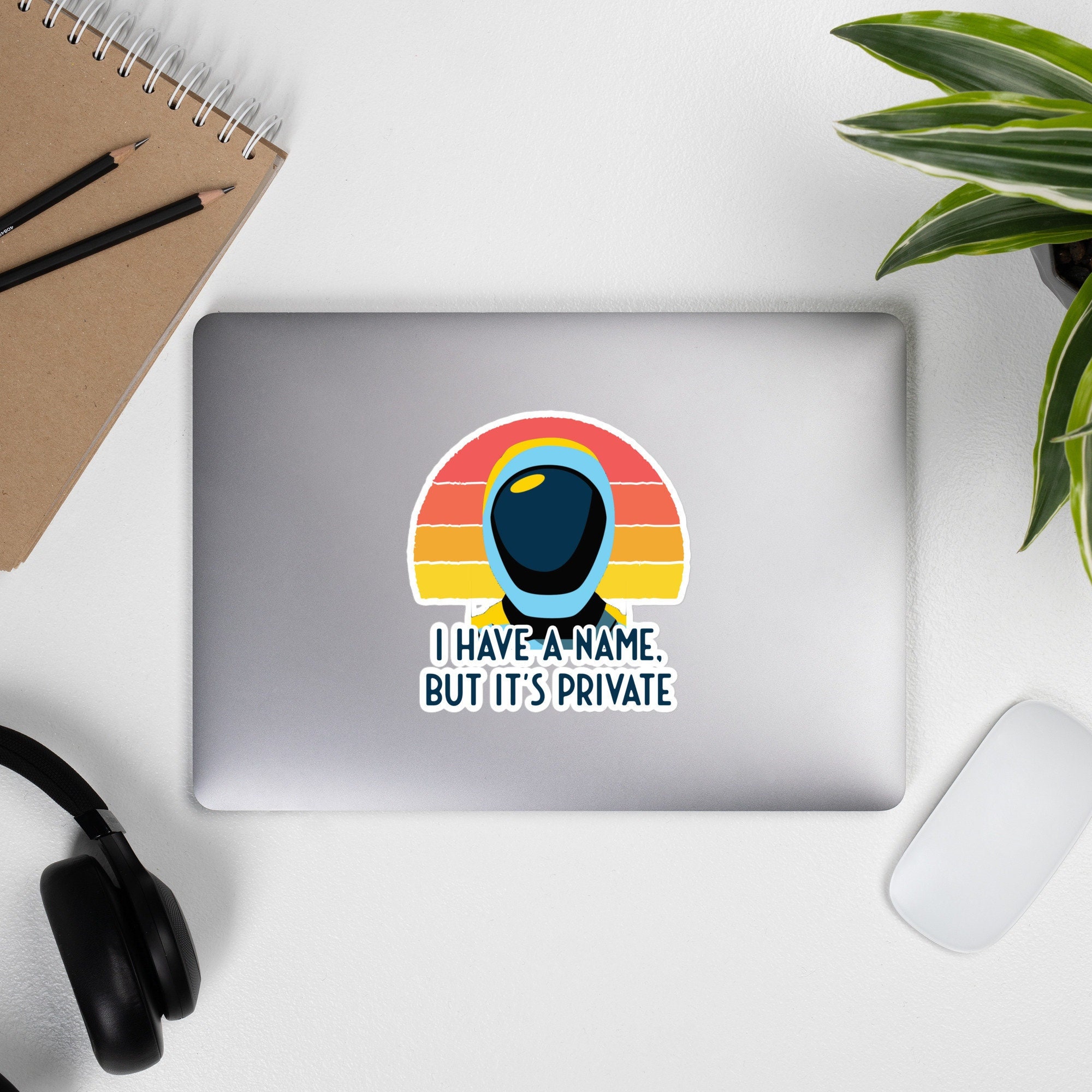 Murderbot Diaries • SecUnit Has a Name But It's Private • Fan Art • Bubble-free stickers