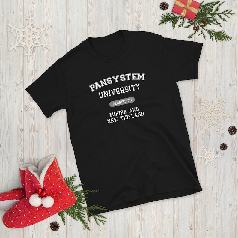 Murderbot Diaries Pansystem University of Mihira and New Tideland Perihelion College Fan Art Short-Sleeve Unisex T-Shirt image 7
