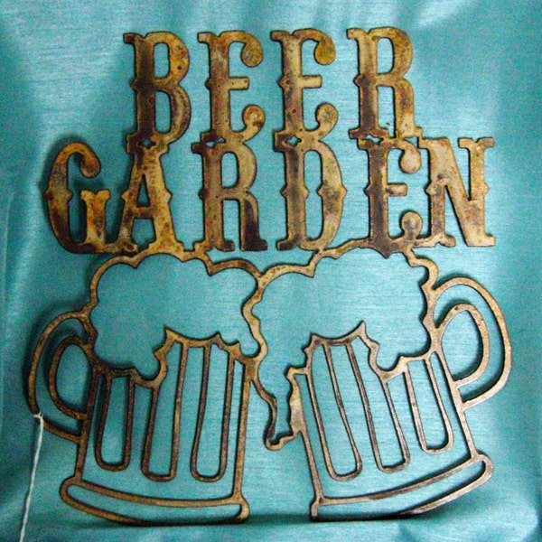 Beer Garden Sign Etsy