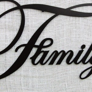Family sign, wall decor, gift, family home decor, metal family sign