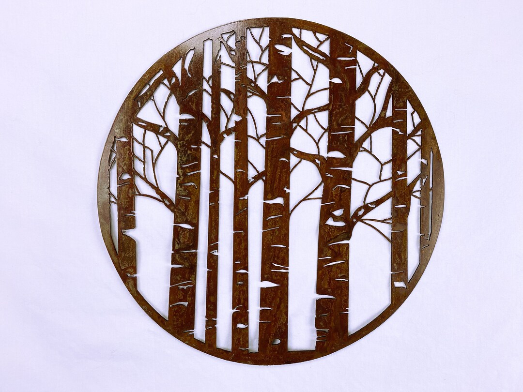 Aspen Trees Rustic Patina Metal Wall Art - Etsy