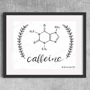Molecular structure of caffeine