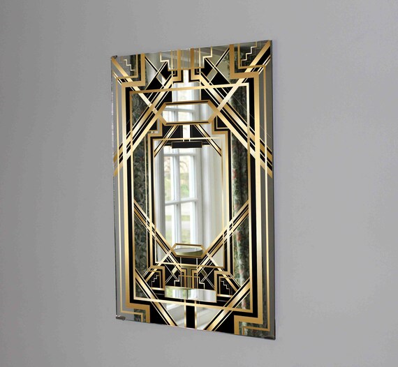 Vintage Deco mirror Art Print Etsy UK