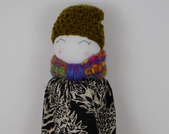 Sock Doll, Japanese Doll, Cuddly Doll, Handmade Doll, soft doll