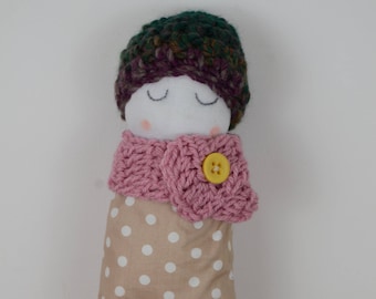Sock Doll, Japanese Doll, Cuddly Doll, Handmade Doll, soft doll