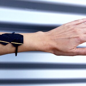 Geometric Shapes Black Silver Bracelet, Statement Bracelet, Black And Gold Geometric Bracelet, Modern Bracelet, Unique Texture Black Bangle