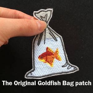 Embroidery Goldfish patch Iron On Patch for Jackets Gifts Goldfish Bag