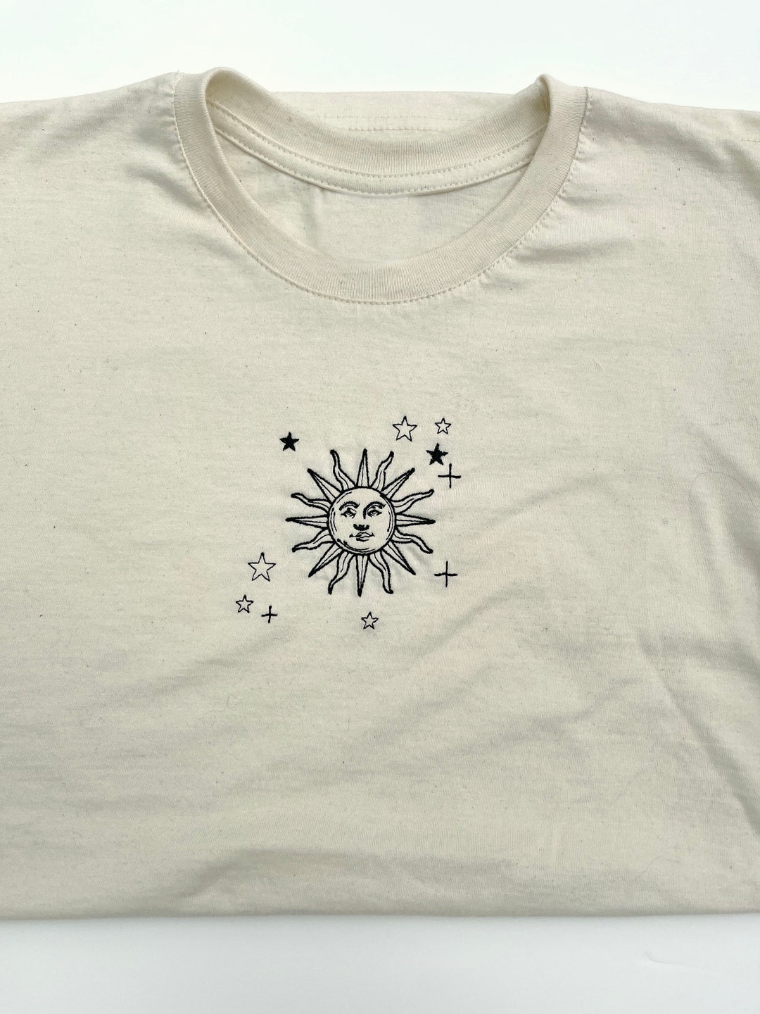 Solar Celestial Embroidered T Shirt - Etsy