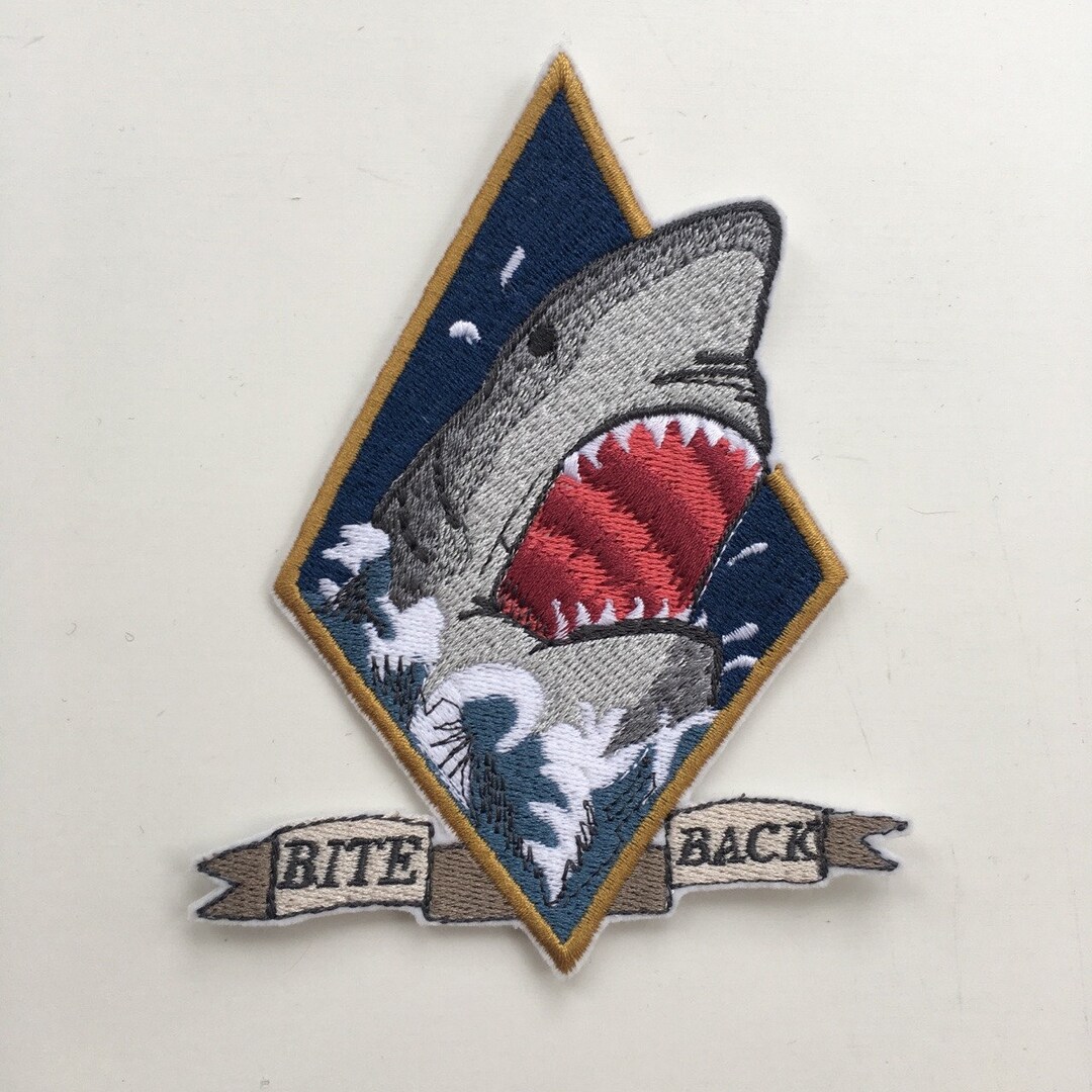 Great White Shark Cool Fierce Embroidery Iron on Patch - Etsy UK