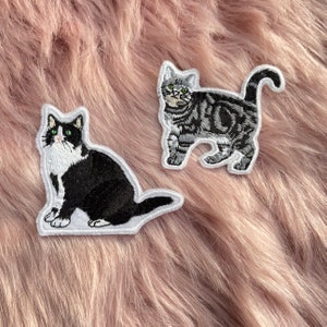 Cute Kitty Cat Embroidered Iron On Patch