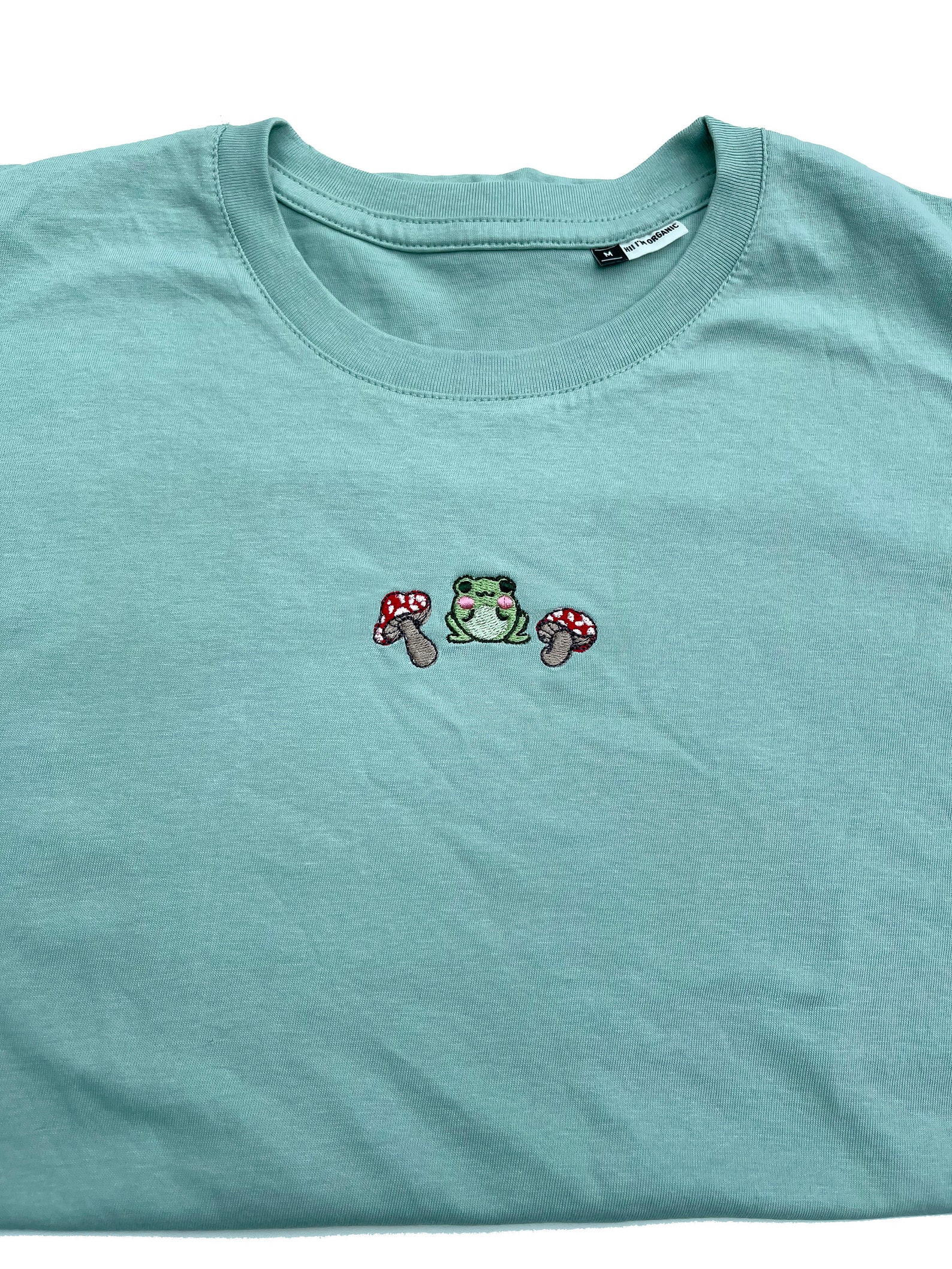 Adorable Embroidered Frog and Mushroom T Shirt | Etsy