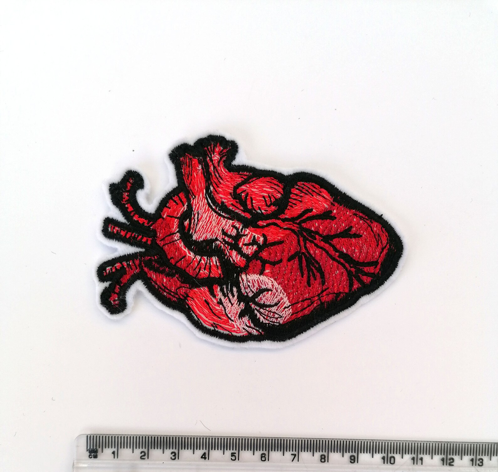 Embroidered Human Heart Organ Iron on Embroidery Patch Etsy