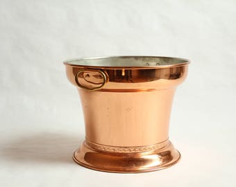 Vintage, Sigg Switzerland Copper and Brass Ice Bucket, Wine Cooler, Champagne Cooler, Rare
