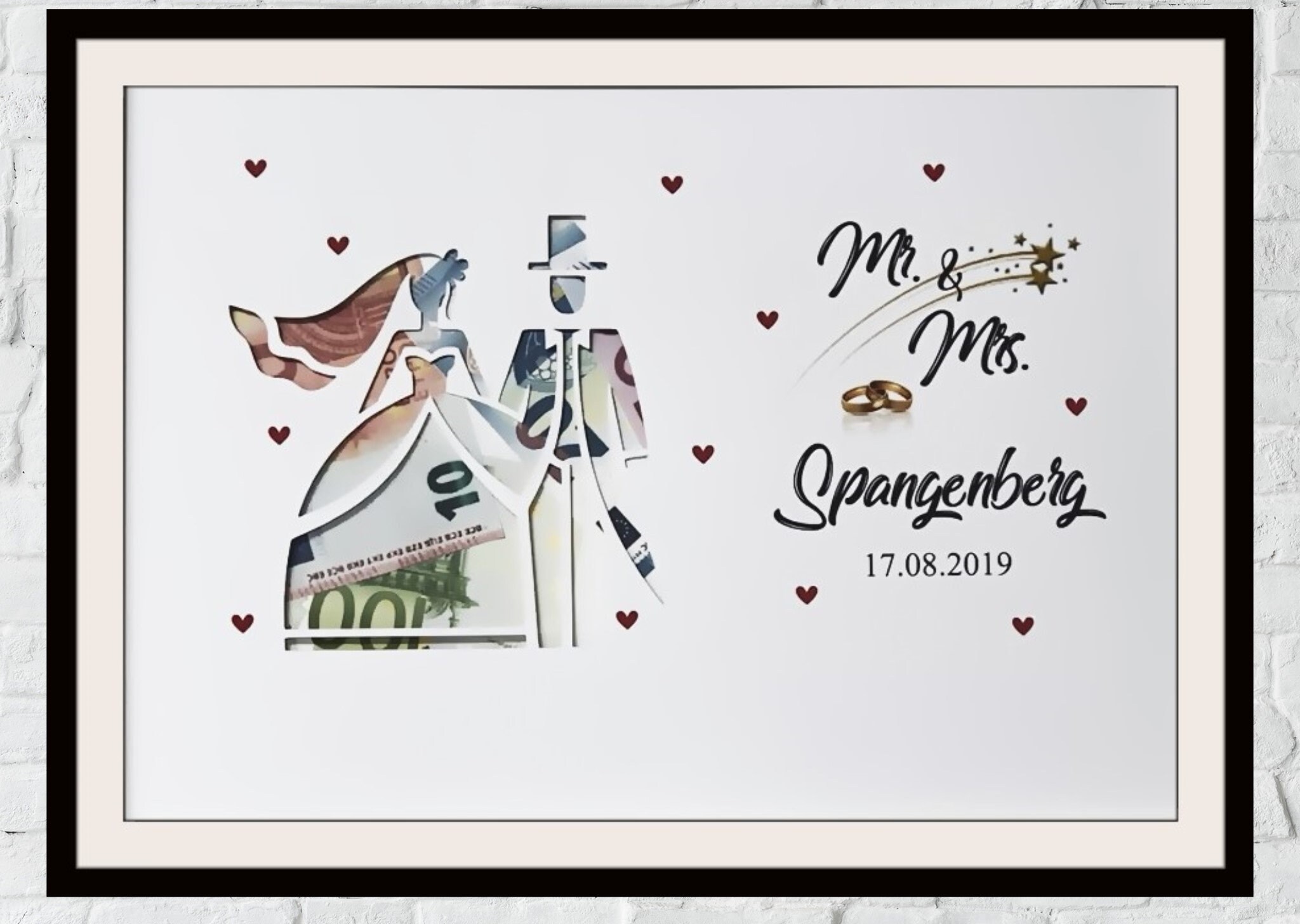 Money Gift Wedding Mr. and Mrs. Custom Gift Newlywed Wedding 6