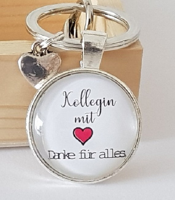 Schlusselanhanger Cabochon Beste Kollegin Abschiedsgeschenk Etsy