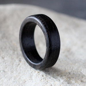 Bog Oak Wood Ring - Custom Wood Ring - Unique Wedding Ring - Wedding Ring - Wooden Ring - Mens Jewelry - 5 Year Anniversary