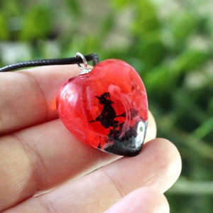 Witch Necklace with Broom - Handmade Wood Resin Jewelry for Women