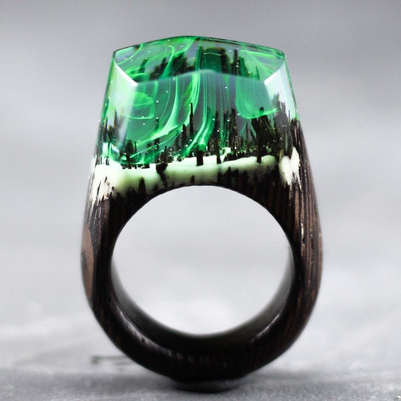 Northern lights resin best sale ring