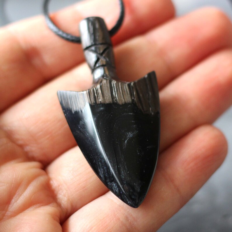 Pendant Crystal Arrowhead Wooden Pendant for Women and Men. Etsy