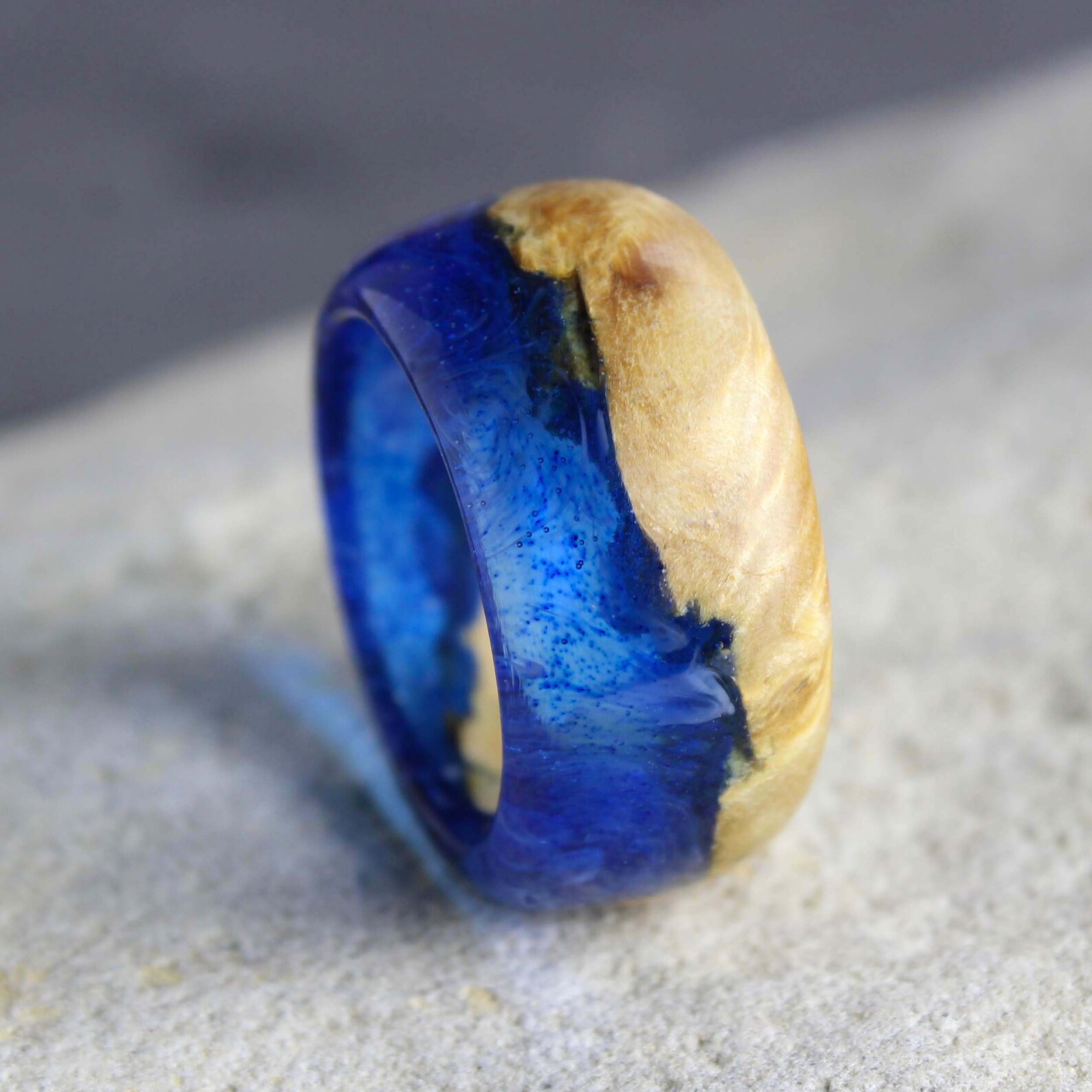 Ocean resin ring Mermaid ring Wood resin ring Summer ring | Etsy