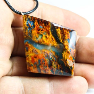 Autumn river pendant- Wood resin pendant. Secret world inside the pendant. Wooden pendant for women and men. Resin jewelry.