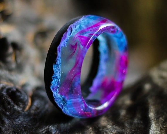 beha syndroom Talloos Wood Resin Ring Custom Wood Ring Unique Wooden Ring Glow Ring - Etsy Denmark