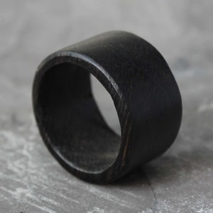 Bog Oak Wood Ring - Custom Wood Ring - Unique Wedding Ring - Wedding Ring - Wooden Ring - Mens Jewelry - 5 Year Anniversary