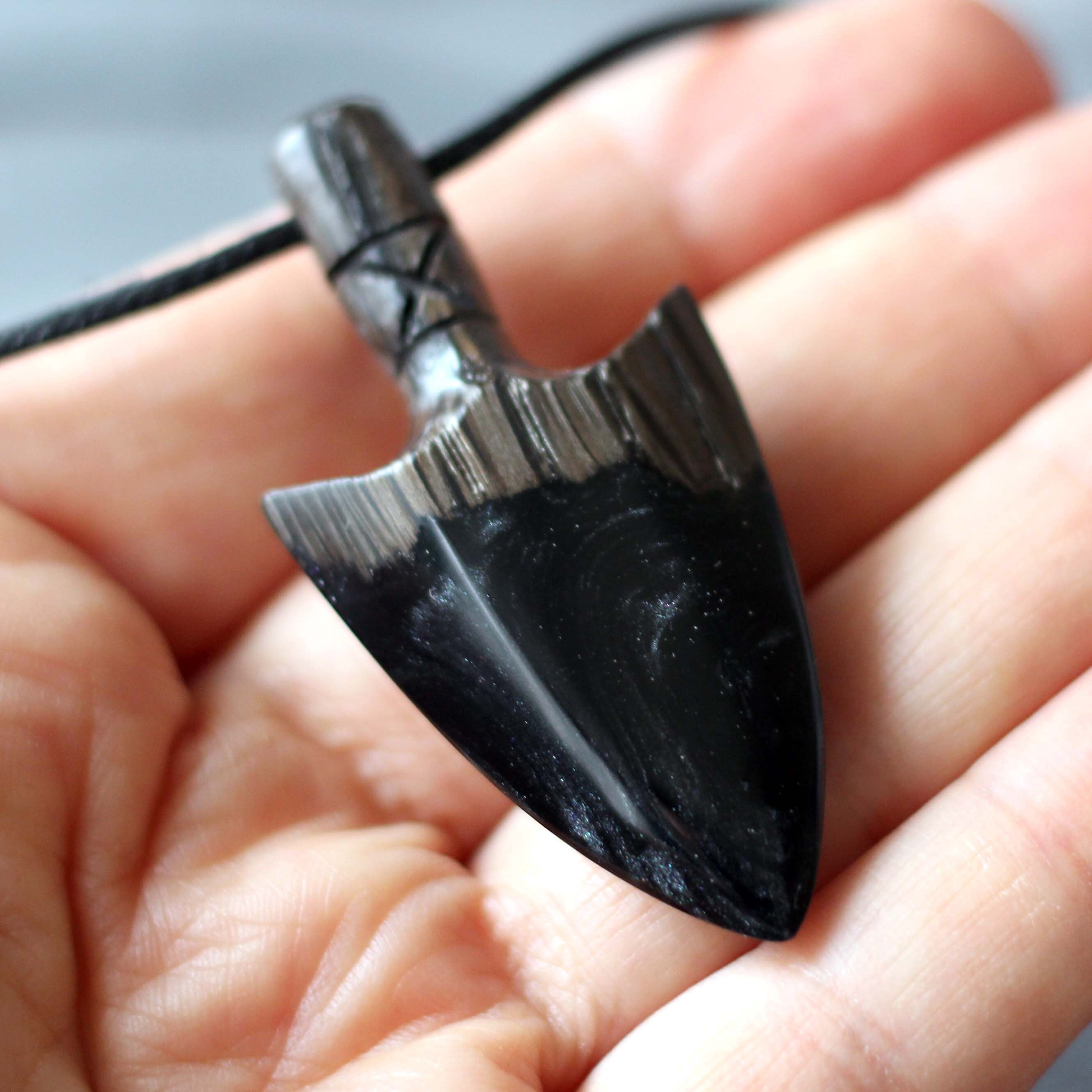 Pendant Crystal Arrowhead Wooden Pendant for Women and Men. Etsy