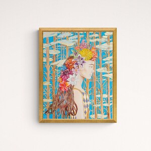 High Quality- Queen- Royalty- Earth Goddess- Nature Art Print- Giclee Print- Trees- Wall Decor