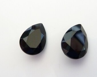 1 pc. Swarovski 18mm Jet Black Faceted Pear Fancy Stones 4320- Price for 1- 18x13mm Teardrop Crystal Rhinestone- Black Back No Foil- JB18PF