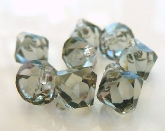 6 pcs. Swarovski Black Diamond 6mm Top-Drilled Bicone Crystal Beads 6301-6328 Pendant Bead- Light Gray Grey Color- Jewelry Making DIY- BD6TB