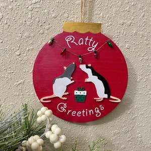 Ratty Greetings Ornament Sign