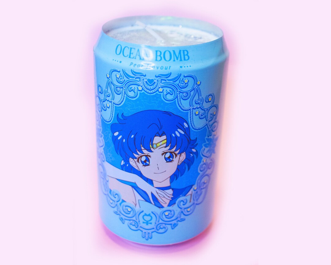 Sailor Moon Candlesailor Mercury Recycled Soda Can Candle Etsy
