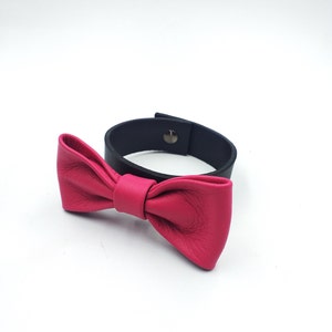 Handmade Genuine Leather Bow Tie – Unique Stylish Accessory for Men & Women