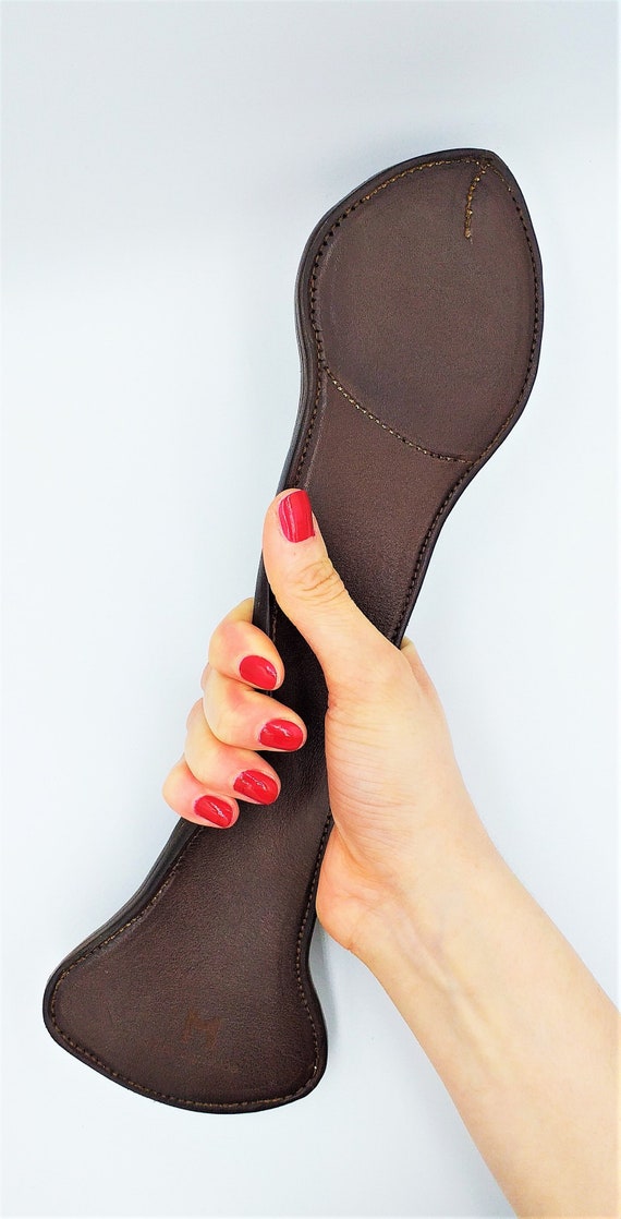 Extra Wide Heavy Strict Leather Paddle //Spanker Whip//tawse.