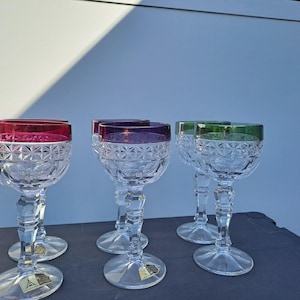 wine glass, goblet, lead crystal wine glass, vintage old wine glass