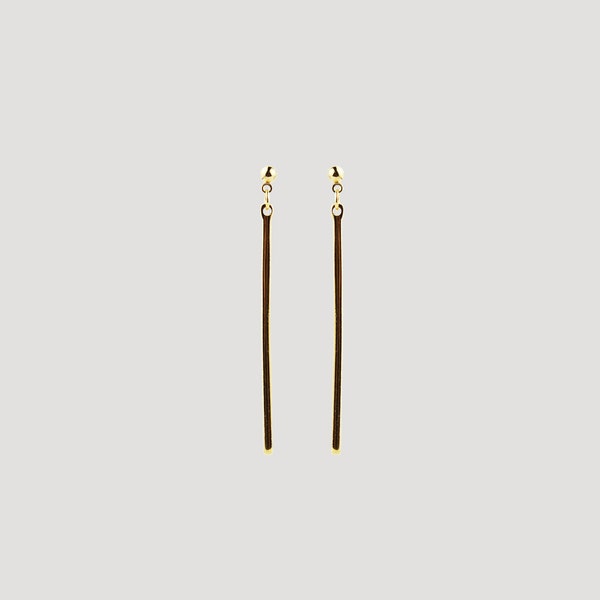 Hippocampe - Brass gold plated earrings