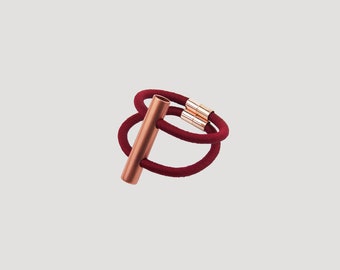 Hielo Bracelet ~ Copper bracelet, minimal design, rose gold magnetic closure, cotton cord