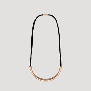 Negrita ~ Copper Necklace, Minimal design, Cotton rope and Coated copper