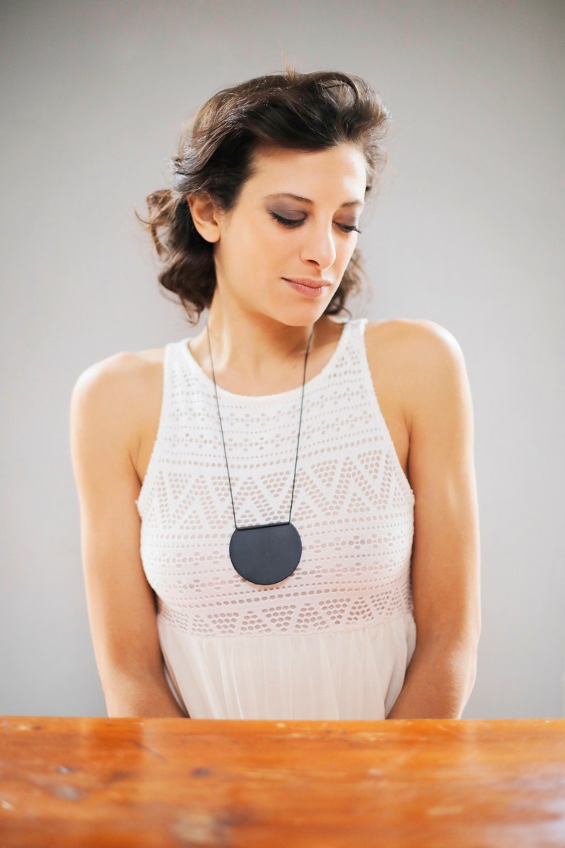 Lune Black Necklace image 3